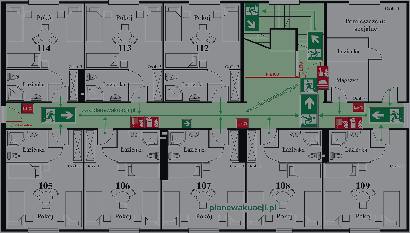 plan ewakuacji obiektu
