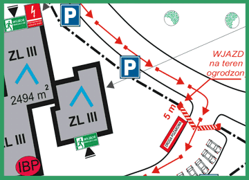 Hotel - plan usytuowania i terenu przyległego